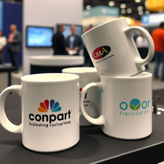 printed promotional mugs for trade shows