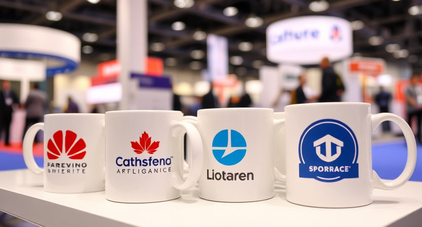 printed promotional mugs for trade shows