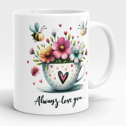 always love you teacup mug