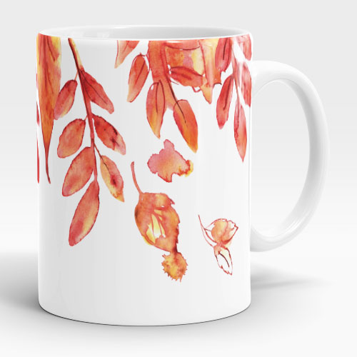 autumn leaves mug