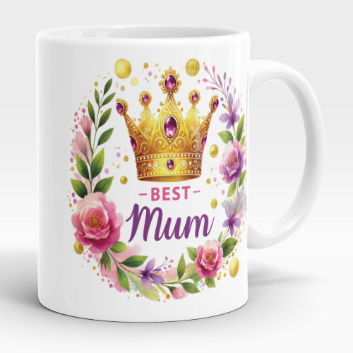 gold crown best mum mug