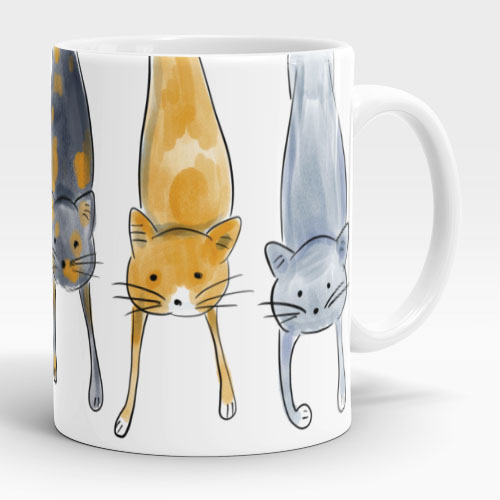 hanging cats mug