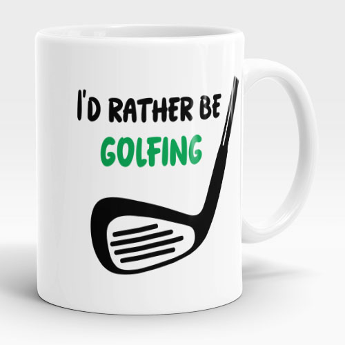 i'd rather be golfing mug